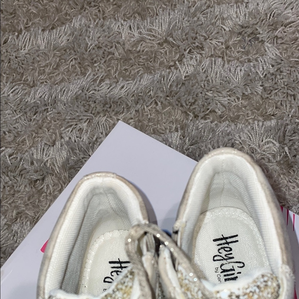 Hey Girl Gold Metallic Women's Sneakers - Picture 6 of 8